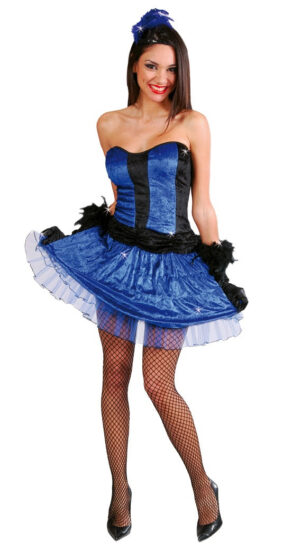 DISFRAZ CAN CAN AZUL ADULTO