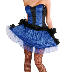 DISFRAZ CAN CAN AZUL ADULTO