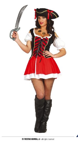 DISFRAZ PIRATA CORSARIA ADULTA T. M