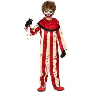 DISFRAZ PAYASO SANGRIENTO RAYAS 7-9 AÑOS