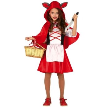DISFRAZ CAPERUCITA CAPUCHA LOBO CAZADORA 5-6 AÑOS