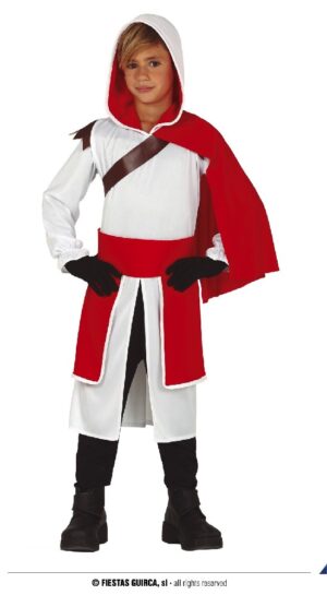 DISFRAZ ASSASSIN'S CREED MERCENARIO BLANCO 7-9 AÑOS