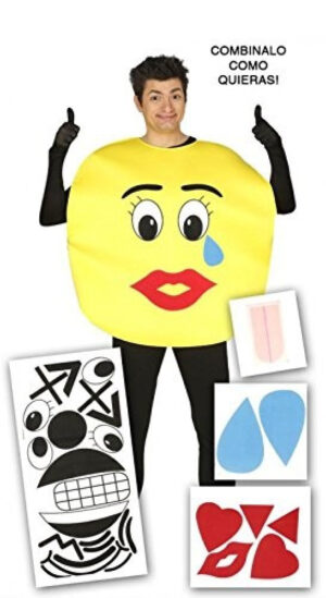 DISFRAZ EMOTICONO + M&M MIX CARAS