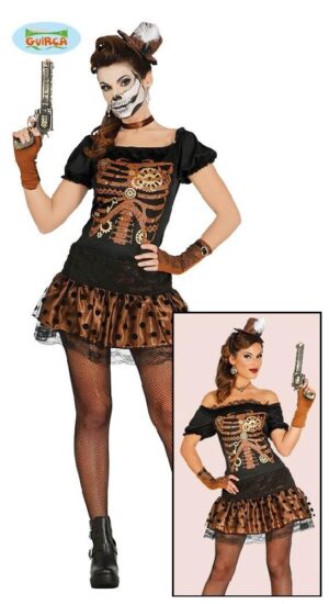 DISFRAZ CATRINA ESQUELETO RETRO TALLA S 36-38