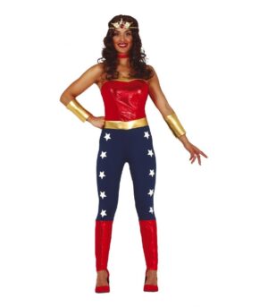 DISFRAZ SUPERHEROINA MUJER MARAVILLA MARVEL T.M