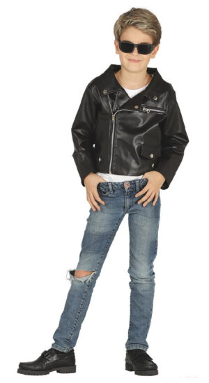 CHAQUETA CUERO INFANTIL GREASE DANNY ZUKO 5-6 AÑOS