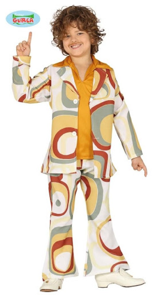 DISFRACES AÑOS 70 NIÑO INFANTIL TALLA 7-9 AÑOS