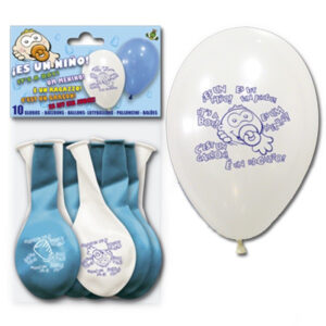 BOLSA 10 GLOBOS ES UN NIÑO