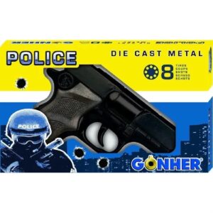 PISTOLA POLICIA METAL 8 FULMINANTES (de juguete)