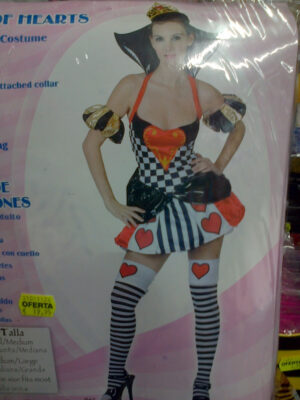 DISFRAZ REINA DE CORAZONES ADULTO