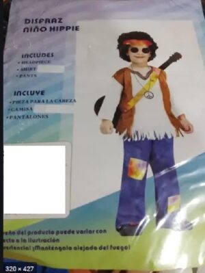 DISFRAZ HIPPIE NIÑO 10-12 AÑOS