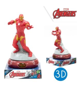 LAMPARA DE NOCHE FIGURA 3D IRONMAN 25CM