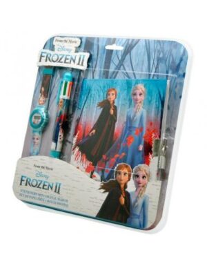 SET RELOJ DIGITAL + BOLIGRAFO  + DIARIO FROZEN 2