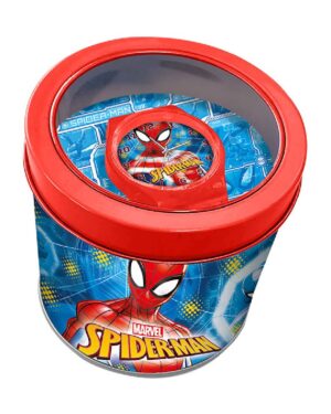 RELOJ ANALOGICO DE SPIDERMAN EN CAJA DE METAL