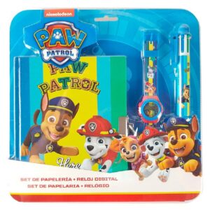 SET RELOJ DIGITAL + BOLI 6C + DIARIO PAW PATROL
