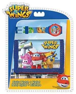 SET RELOJ DIGITAL Y BILLETERA DE SUPER WINGS