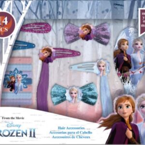 SET 14 ACCESORIOS P/PELO CON CEPILLO FROZEN 2
