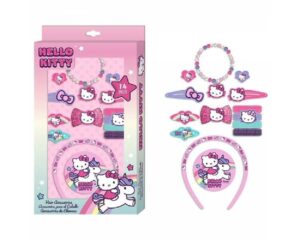 SET 14 PIEZAS ACCESORIOS PELO DE HELLO KITTY