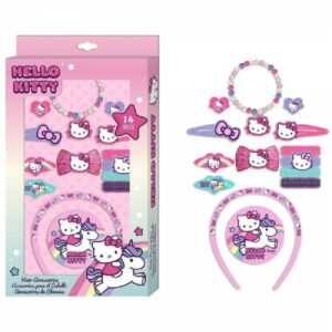 SET 14 PIEZAS ACCESORIOS PELO DE HELLO KITTY