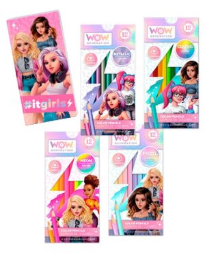 SET PAPELERÍA DE 48 LÁPICES/LIBRETA WOW GENERATION