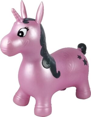 UNICORNIO SALTARIN HINCHABLE COLOR ROSA