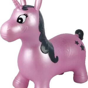 UNICORNIO SALTARIN HINCHABLE COLOR ROSA