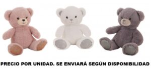 OSO PATITAS PURPURINA 36CM ROSA/GRIS/PLATA