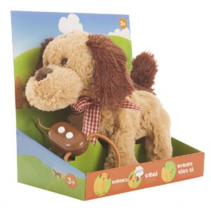 PERRITO BICOLOR MOVIMIENTO Y SONIDO 22CM