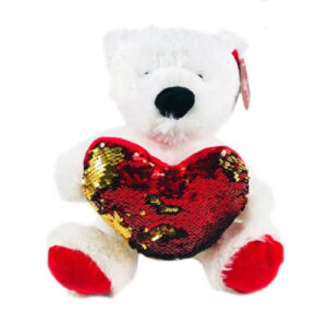 PELUCHE OSITO CORAZON LENTEJUELAS REVERSIBLES 32CM (surtido: modelos aleatorios)