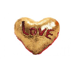 PELUCHE COJIN CORAZON LENTEJUELAS 30 CM (SURTIDO)