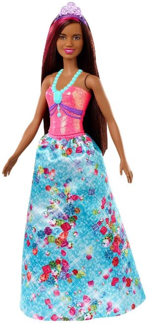 BARBIE PRINCESA DREAMTOPIA - TOP ROSA FALDA DIAMANTES