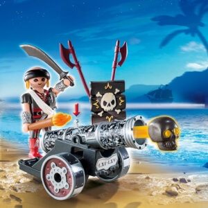 CAÑÓN INTERACTIVO NEGRO CON CORSARIO PLAYMOBIL 6165