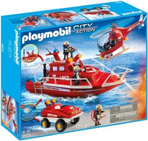 SET BOMBEROS CON MOTOR SUBMARINO PLAYMOBIL 9503
