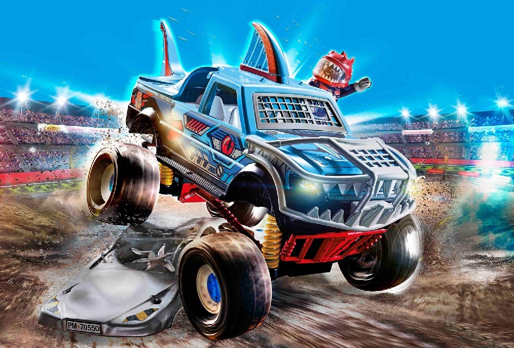 STUNTSHOW MONSTER TRUCK SHARK - PLAYMOBIL 70550 - Imagen 2