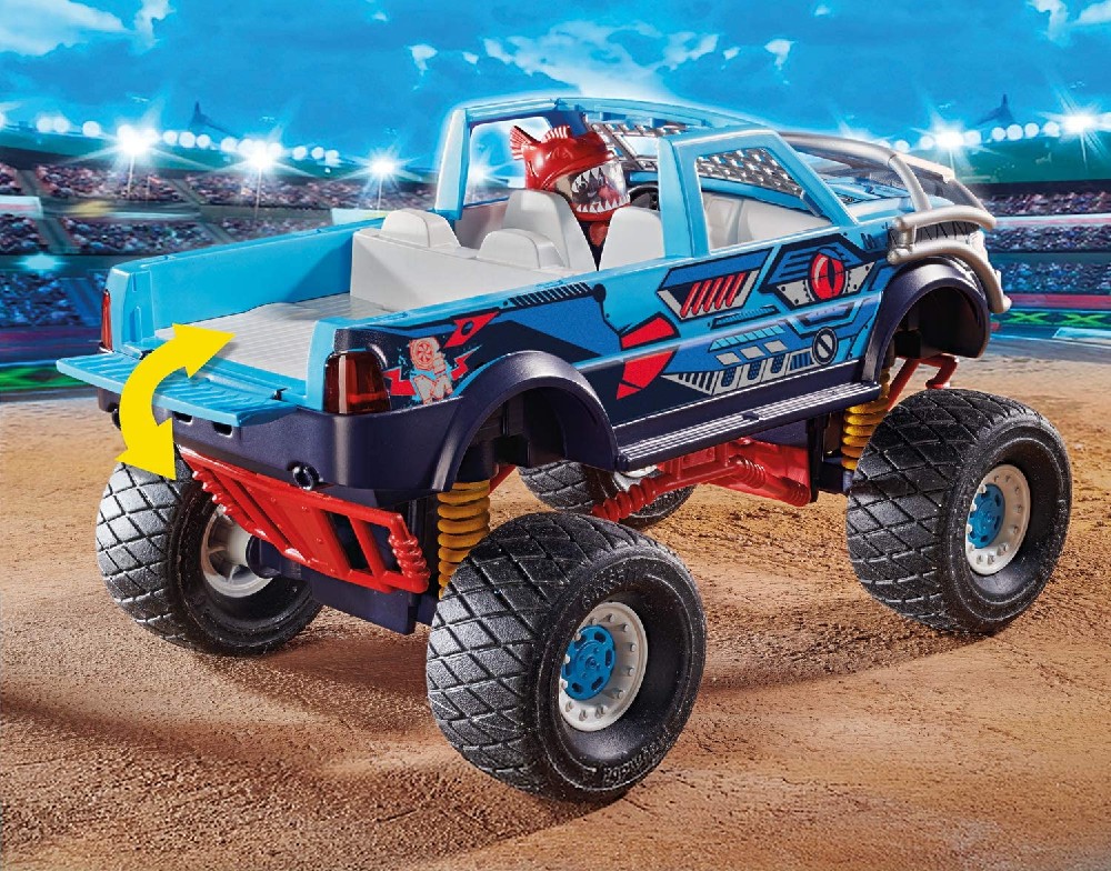STUNTSHOW MONSTER TRUCK SHARK - PLAYMOBIL 70550 - Imagen 4