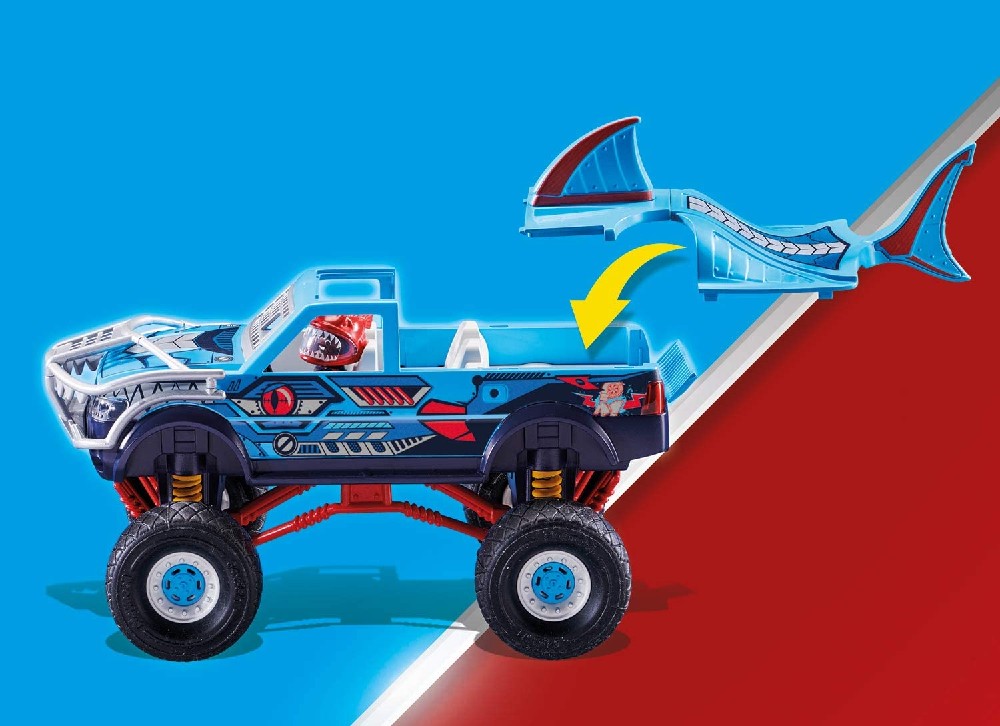 STUNTSHOW MONSTER TRUCK SHARK - PLAYMOBIL 70550 - Imagen 5