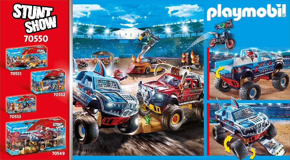 STUNTSHOW MONSTER TRUCK SHARK - PLAYMOBIL 70550 - Imagen 6