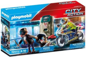 Moto de policía: persecución del ladrón de dinero. Playmobil 70572