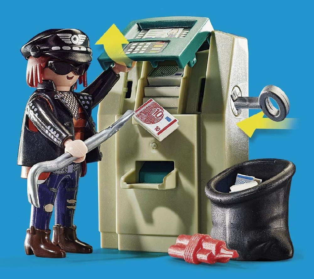 Moto de policía: persecución del ladrón de dinero. Playmobil 70572 - Imagen 6