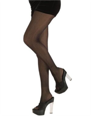 PANTY MEDIAS NEGRAS PURPURINA BRILLANTE AÑOS 80