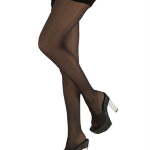 PANTY MEDIAS NEGRAS PURPURINA BRILLANTE AÑOS 80