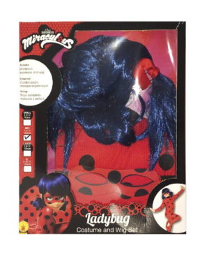 DISFRAZ SET LADY BUG CON PELUCA 9-10 AÑOS