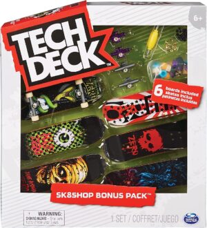 TECH DECK - FINGER SKATE - PACK 6 TABLAS