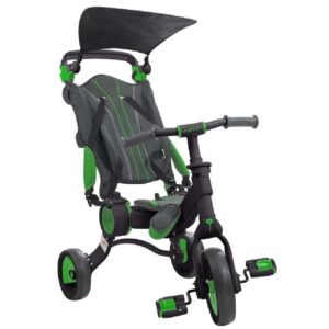 TRICICLO GALILEO 4EN1 COLOR NEGRO + VERDE
