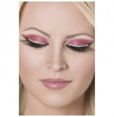 PESTAÑAS NEGRAS CON RAYA PLATEADA