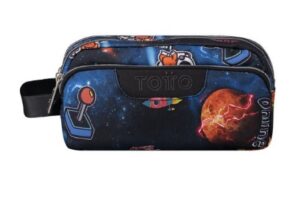 ESTUCHE ESCOLAR TRES COMPARTIMENTOS ESTAMPADO GALA