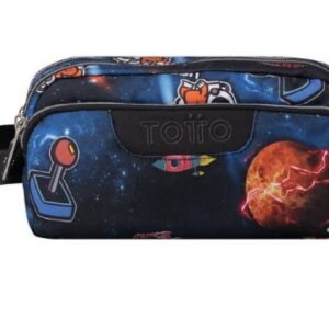 ESTUCHE ESCOLAR TRES COMPARTIMENTOS ESTAMPADO GALA