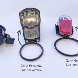 TIMBRE + LUZ DELANTERA + LUZ TRASERA BICICLETA