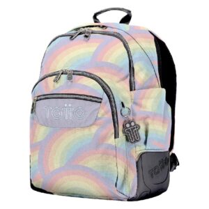 MOCHILA ESCOLAR ESTAMPADO ARCOIRIS-MORRAL CRAYOLES