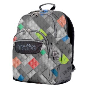 MOCHILA ESCOLAR ESTAMPADO PIEZAS- MORRAL CRAYOLES